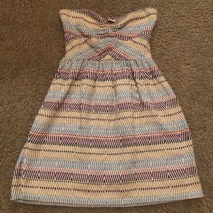 Strapless multicolored mini dress from Roxy
